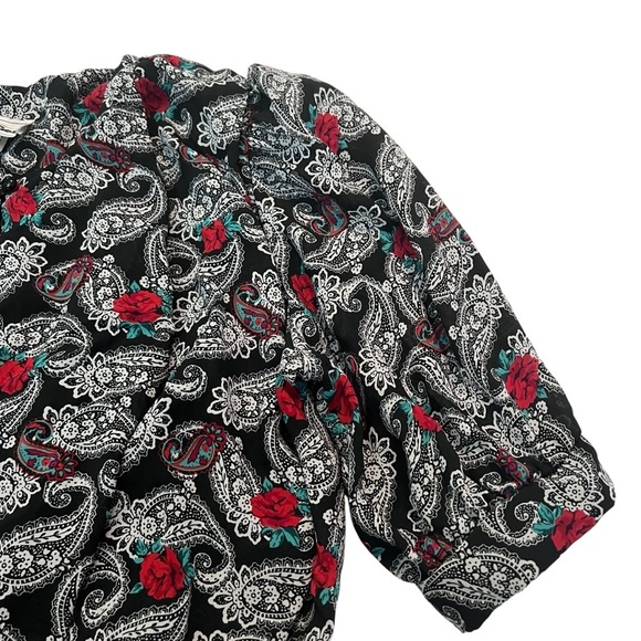 Vintage Perceptions Union Made Dress – Paisley Rose Print, 70s/80s Boho Midi - Picture 5 of 10